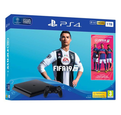PS4 Sony +FIFA19 VOUCHER PS4 SLIM 1To