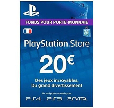 Codes de recharge Sony 20Euros PSN20