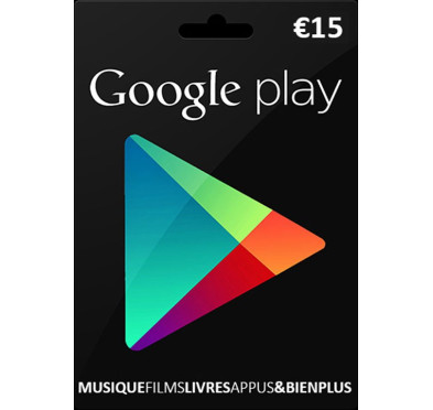 Codes de recharge Google play GPLAY15