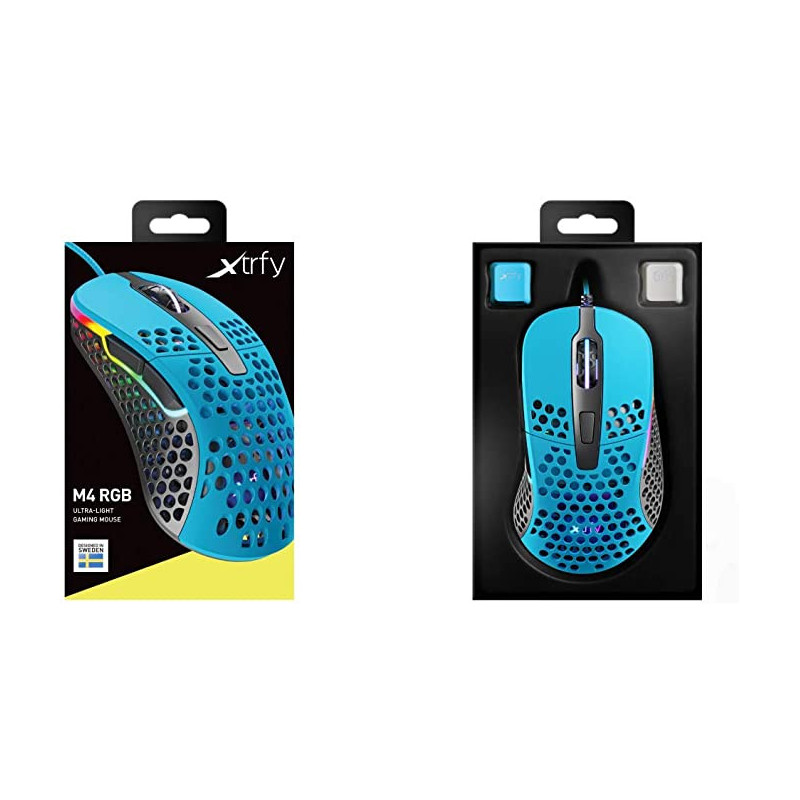 Souris Xtrfy M4 RGB GAMING MIAMI BLUE Souris Xtrfy M4 RGB GAMING MIAMI BLUE