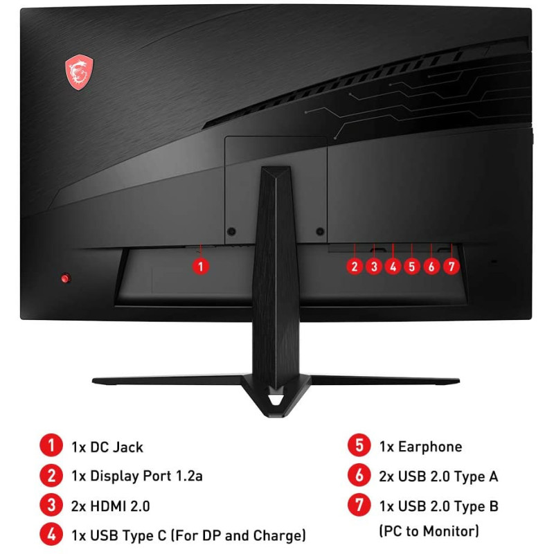 Ecran Gaming MSI Optix MAG272C 27 "Full HD 165Hz Ecran Gaming MSI Optix MAG272C 27 "Full HD 165Hz