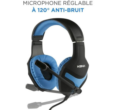 Casque Gaming Konix Mythics PS-400 Bleu avec Jeux PES 2018 pour PS4