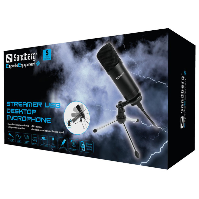 MICROPHONE USB SANDBERG STREAMER MICROPHONE USB SANDBERG STREAMER
