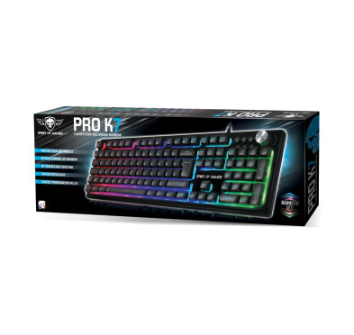 CLAVIER SEMI MECANIQUE SLIM RGB METAL PRO-K7