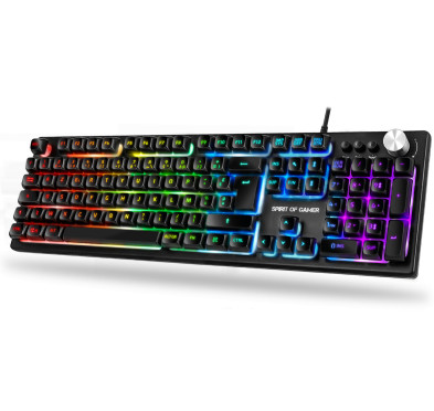 CLAVIER SEMI MECANIQUE SLIM RGB METAL PRO-K7