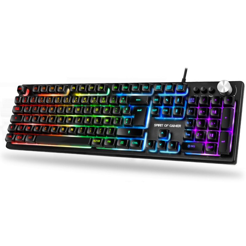 CLAVIER SEMI MECANIQUE SLIM RGB METAL PRO-K7