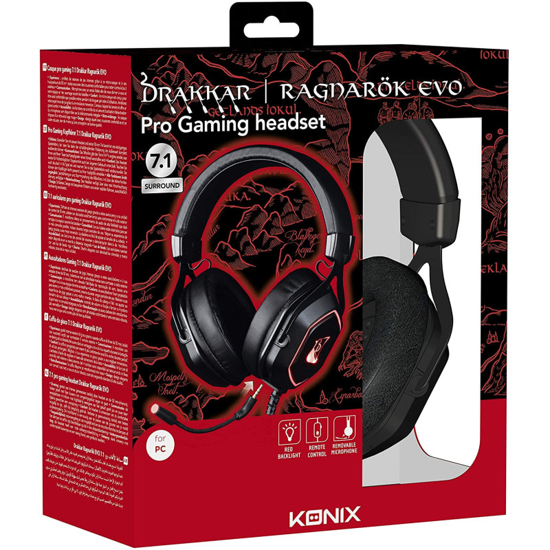 Casque Gaming KONIX Drakkar Ragnarok EVO 7.1 pour PC