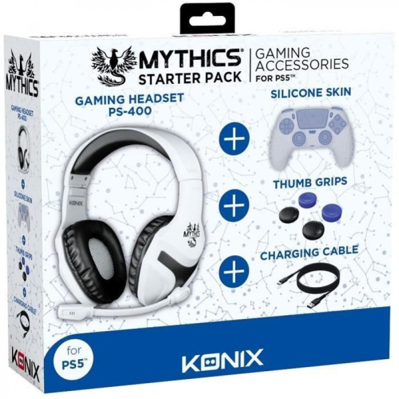 STARTER PACK PS5 KONIX MYTHICS CASQUE+PROTEGE MAN