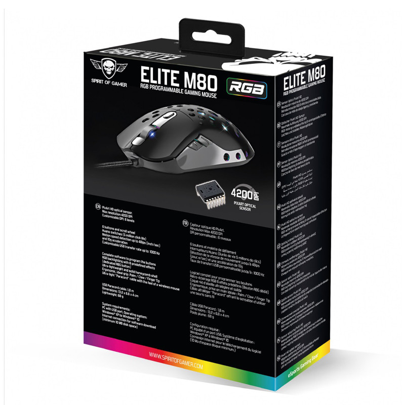 SOURIS Gamer ELITE-M80 SOG RGB