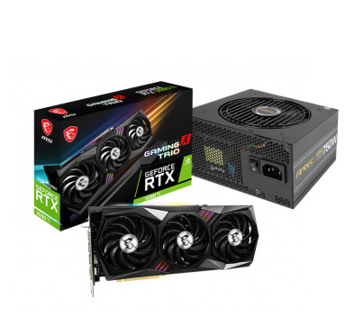 Kit upgrade PC VGA MSI Nvidia GeForce RTX 3080Ti Gaming X TRIO 12Go & Alimentation ANTEC ATX 750W 80+ GOLD