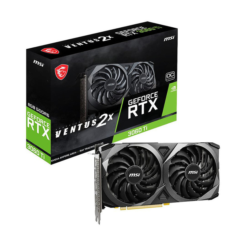 Carte Graphique MSI GeForce RTX 3060 Ti VENTUS 2X 8G OCV1 LHR Carte Graphique MSI GeForce RTX 3060 Ti VENTUS 2X 8G OCV1 LHR