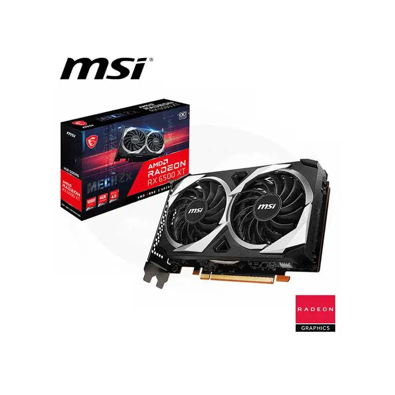 Carte Graphique MSI RADEON RX 6500 XT MECH 2X 4G OC