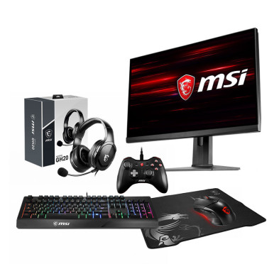 Pack MSI Gamer Full Setup: Ecran, Clavier, Souris, Casque, Tapis, Manette