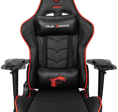 Chaise Gamer MSI MAG CH120 X, FULL BLACK WITH RED