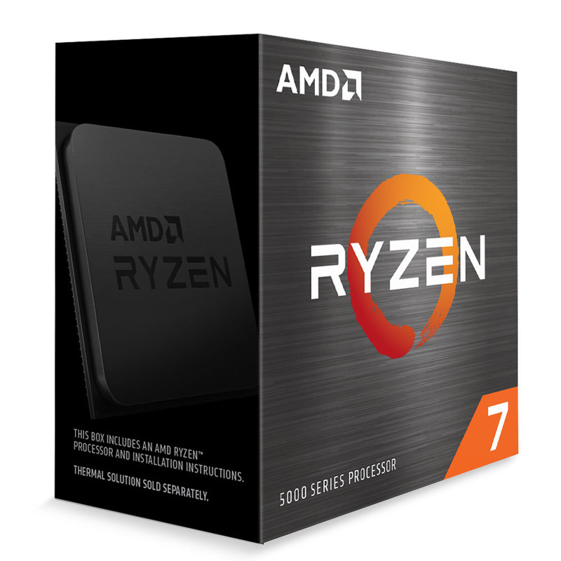 Processeur AMD Ryzen™ 7-5800X, 8 Core, 16 fils, 36Mo Smart Cache, Up to 4.7GHz, BOX