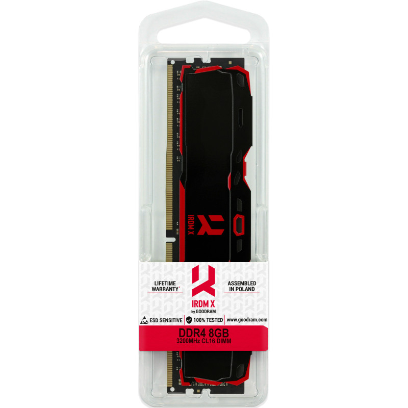 GOODRAM Barette Mémoire DIMM IRDM X DDR4 3200MHZ 8Go GOODRAM Barette Mémoire DIMM IRDM X DDR4 3200MHZ 8Go