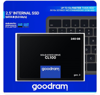 DISQUE SSD GoodRam CL100 SATA III 2,5″ GEN.3 -240Go