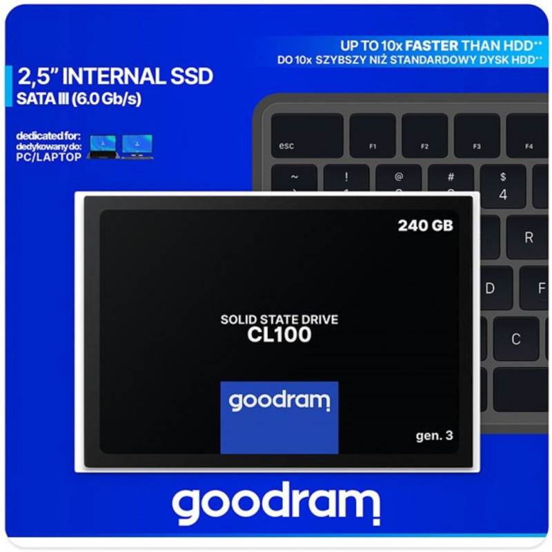 DISQUE SSD GoodRam CL100 SATA III 2,5″ GEN.3 -240Go DISQUE SSD GoodRam CL100 SATA III 2,5″ GEN.3 -240Go