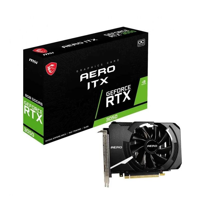 Carte graphique MSI GEFORCE RTX 3050 AERO ITX 8G OC Carte graphique MSI GEFORCE RTX 3050 AERO ITX 8G OC
