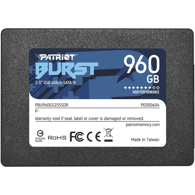 Disque SSD Patriot BURST SATA3 2.5" -960Go Disque SSD Patriot BURST SATA3 2.5" -960Go