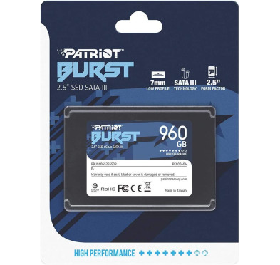 Disque SSD Patriot BURST SATA3 2.5" -960Go