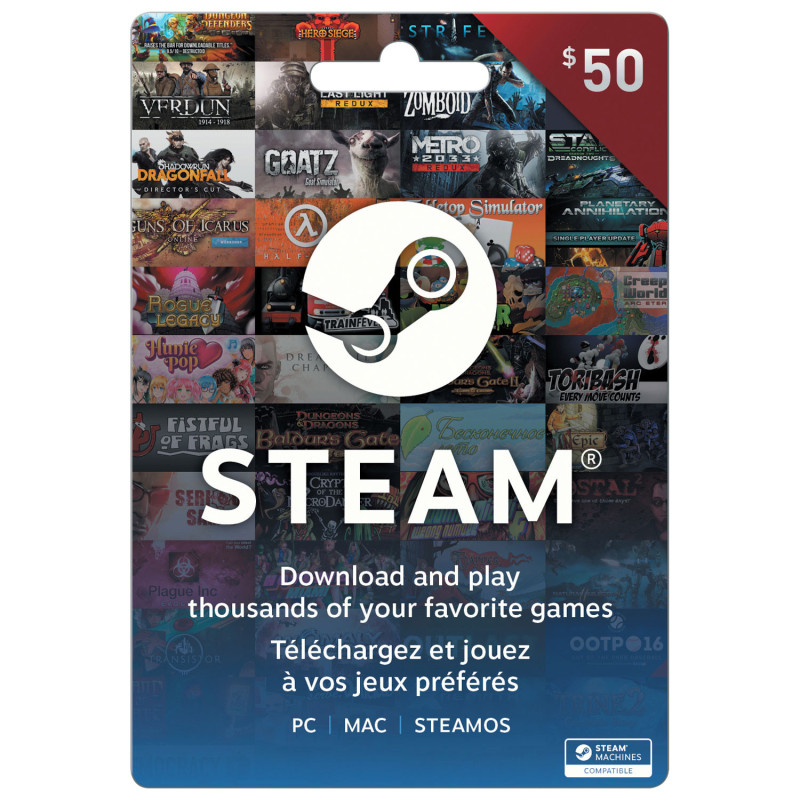 Carte STEAM 50 Euros