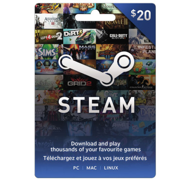 Carte STEAM 20 Euros