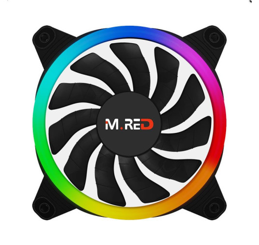 VENTILATEUR BOITIER M RED Rainbow ARGB Double Ring 120mm