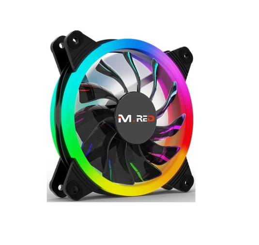 VENTILATEUR BOITIER M RED Rainbow ARGB Double Ring 120mm