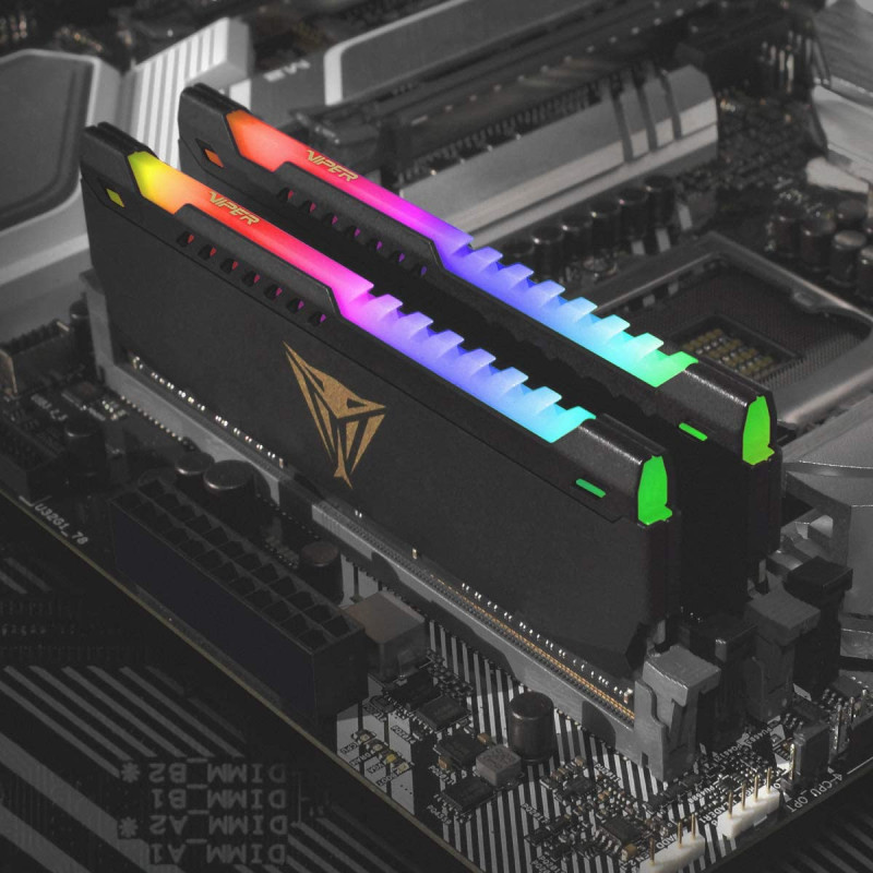 Barette Mémoire PATRIOT VIPER STEEL RGB V4S CL20 3600MHZ -32Go (2x16) Barette Mémoire PATRIOT VIPER STEEL RGB V4S CL20 3600MHZ -32Go (2x16)