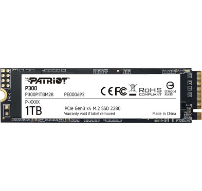 Disque SSD Patriot P300 NVMe M.2 PCIe Gen3x4 -1To