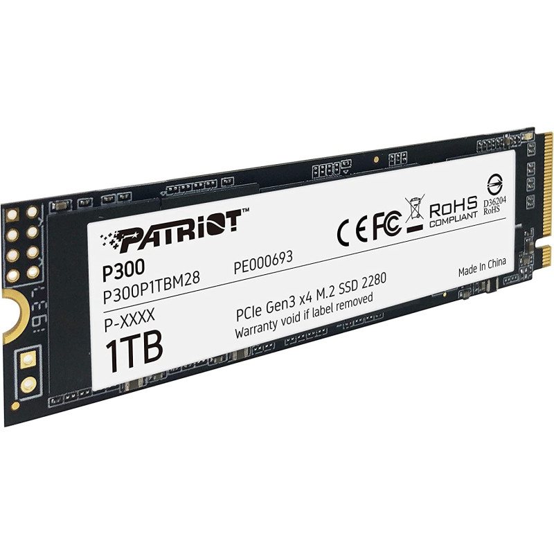 Disque SSD Patriot P300 NVMe M.2 PCIe Gen3x4 -1To Disque SSD Patriot P300 NVMe M.2 PCIe Gen3x4 -1To