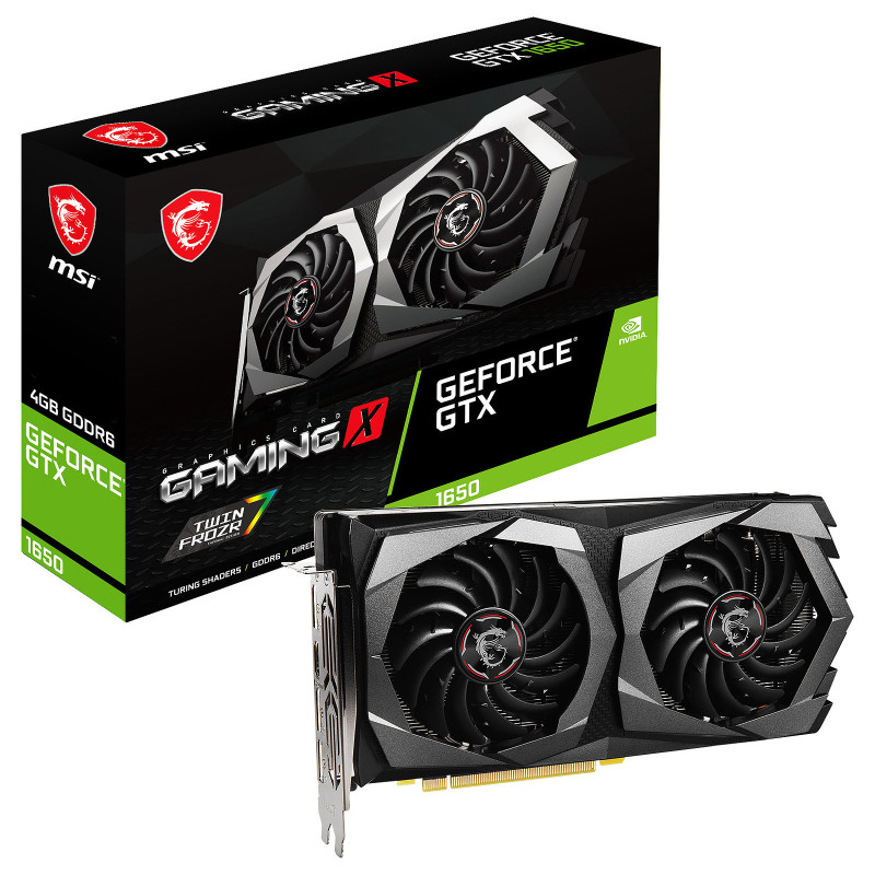 Carte Graphique MSI NVIDIA GeForce GTX1650 Gaming X 4Go GDDR6 Carte Graphique MSI NVIDIA GeForce GTX1650 Gaming X 4Go GDDR6