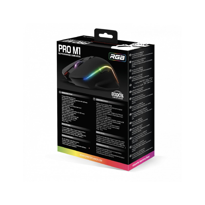 souris Gaming Spirit of Gamer PRO-M1 RGB souris Gaming Spirit of Gamer PRO-M1 RGB