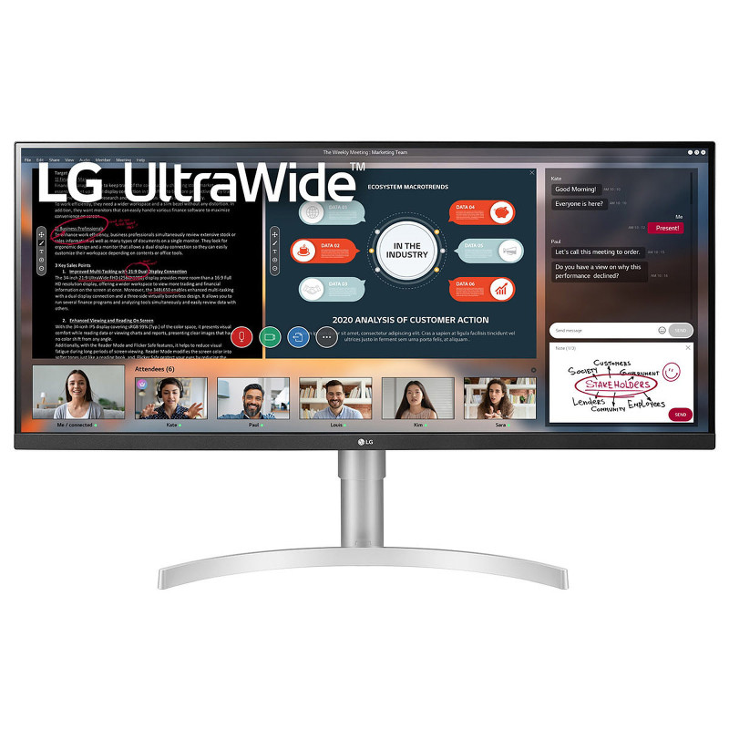 Ecran Gamer LG 34WN650-W 34", WFHD IPS HDR, AMD FreeSync™, 75Hz