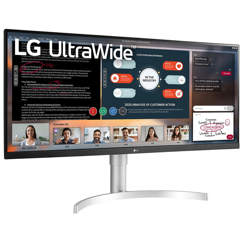 Ecran Gamer LG 34WN650-W 34", WFHD IPS HDR, AMD FreeSync™, 75Hz