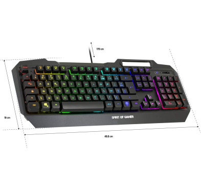 Clavier Gaming SEMI MECANIQUE RGB ELITE-K40 -Châssis Aluminium