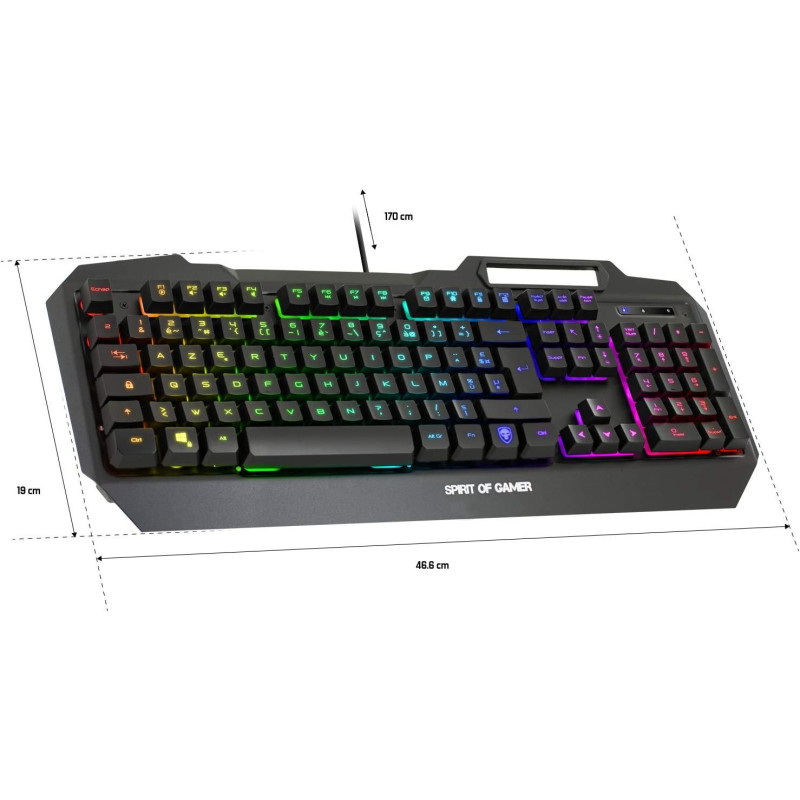 Clavier Gaming SEMI MECANIQUE RGB ELITE-K40 -Châssis Aluminium