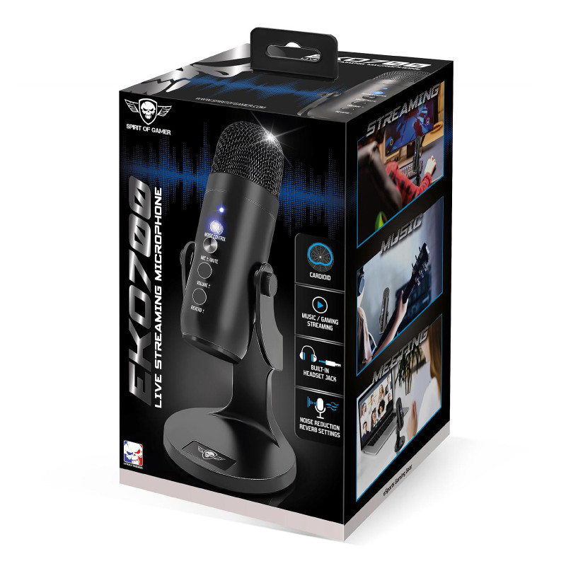 Microphone Spirit of gamer EKO-700 - Omnidirectionnelle - USB Microphone Spirit of gamer EKO-700 - Omnidirectionnelle - USB