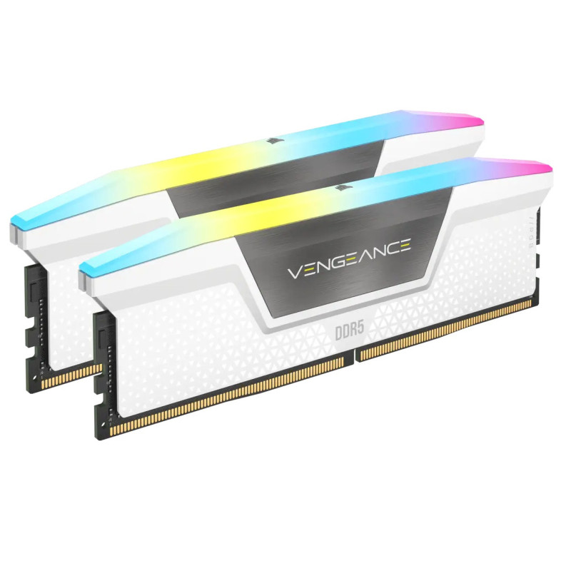 Kit de mémoire Corsair VENGEANCE® RGB, 32Go (2x16Go), DDR5 DRAM 5200MHz C40 -White