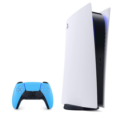 Console SONY PS5 DIGITAL + PS5 MANETTE DUALSENSE ICE BLUE
