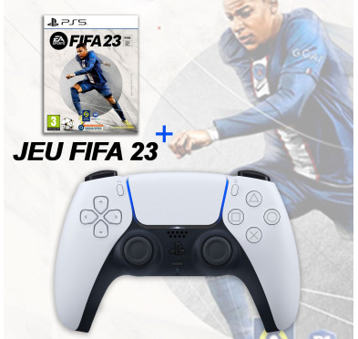 SONY MANETTE PS5 BLANCHE + FIFA23 (Téléchargeable)