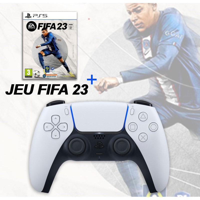 SONY MANETTE PS5 BLANCHE + FIFA23 (Téléchargeable)