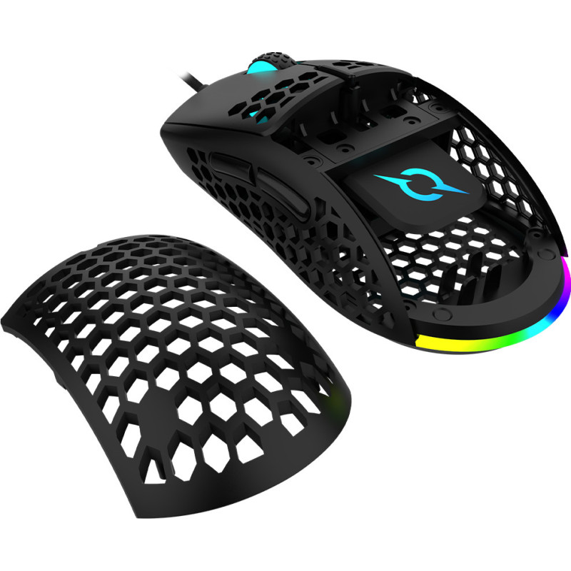 SOURIS GAMER AQIRYS DORADUS - Filaire RGB - 12000 ppp, Black