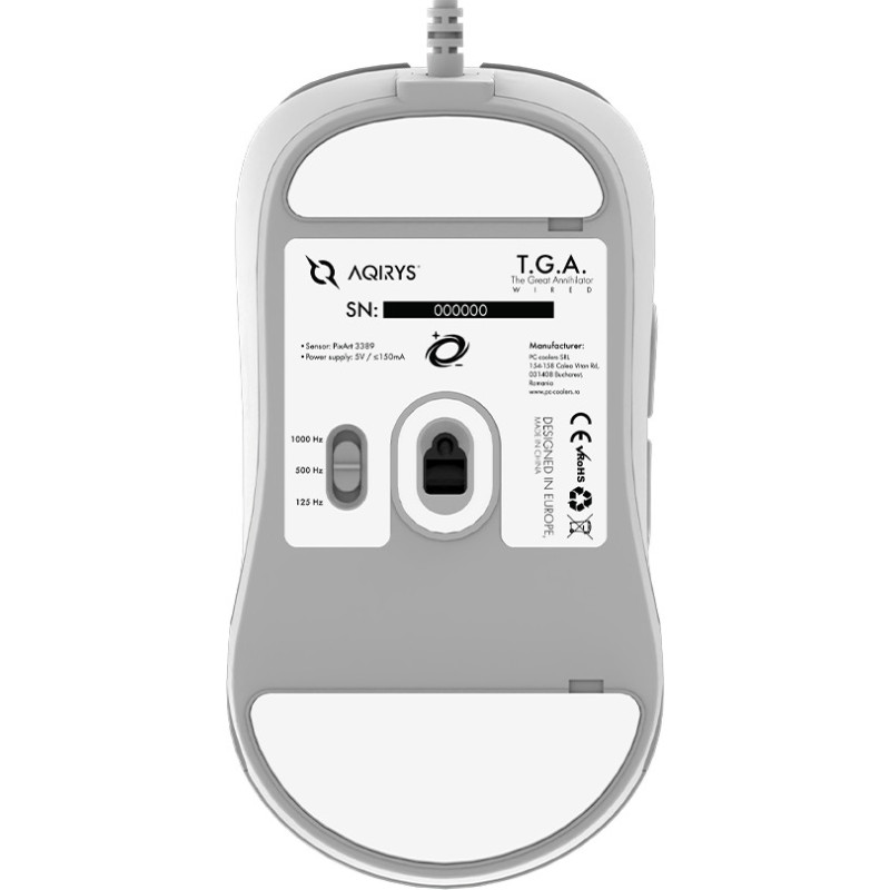 SOURIS GAMER AQIRYS TGA WIRED - Filaire RGB - 16000 ppp, White SOURIS GAMER AQIRYS TGA WIRED - Filaire RGB - 16000 ppp, White