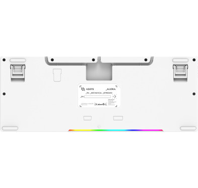 Clavier Mécanique AQIRYS ALUDRA TKL, 100% Anti-ghosting, RGB -White