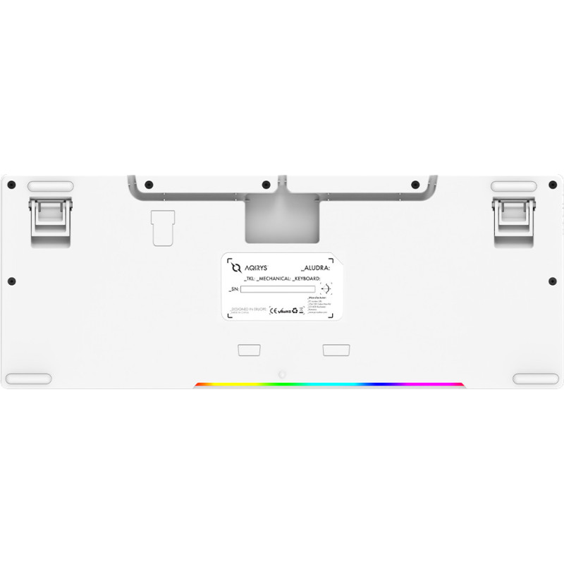 Clavier Mécanique AQIRYS ALUDRA TKL, 100% Anti-ghosting, RGB -White