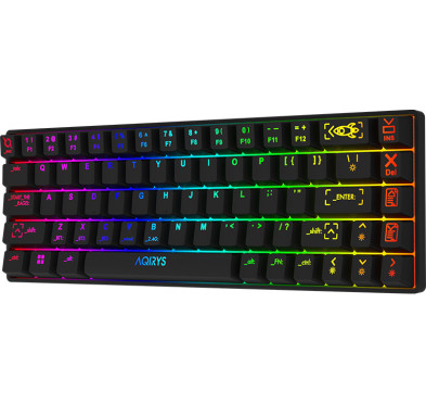 Clavier Mécanique AQIRYS MIRA, 100% Anti-ghosting, RGB -Black