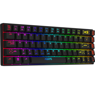 Clavier Mécanique AQIRYS MIRA, 100% Anti-ghosting, RGB -Black