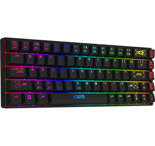 Clavier Mécanique AQIRYS MIRA, 100% Anti-ghosting, RGB -Black